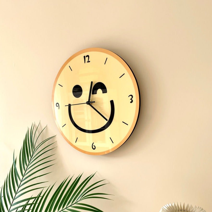 CheerTime - Horloge murale drôle avec smiley
