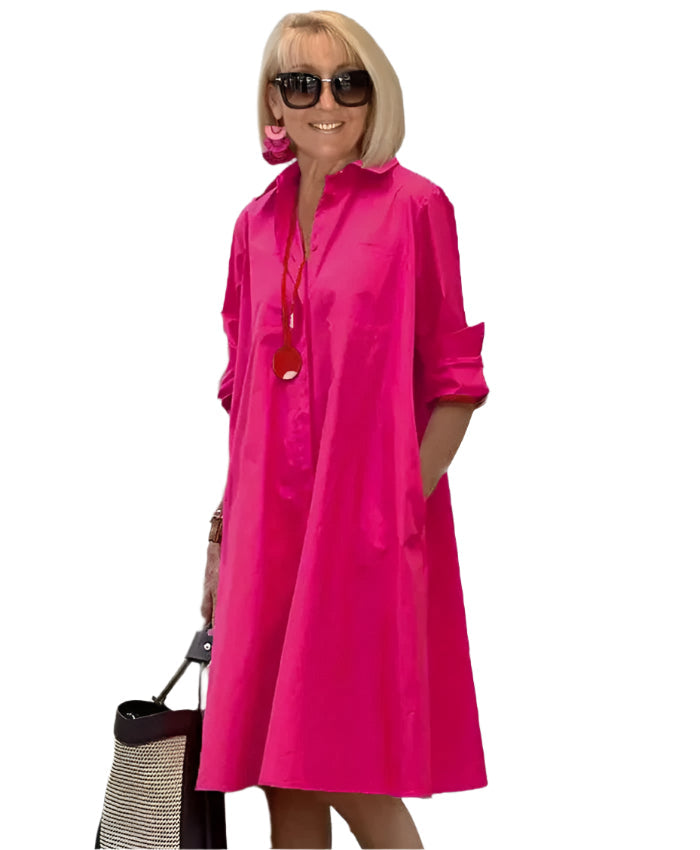 ÉlanChic - robe chemise élégante pour femmes au style raffiné