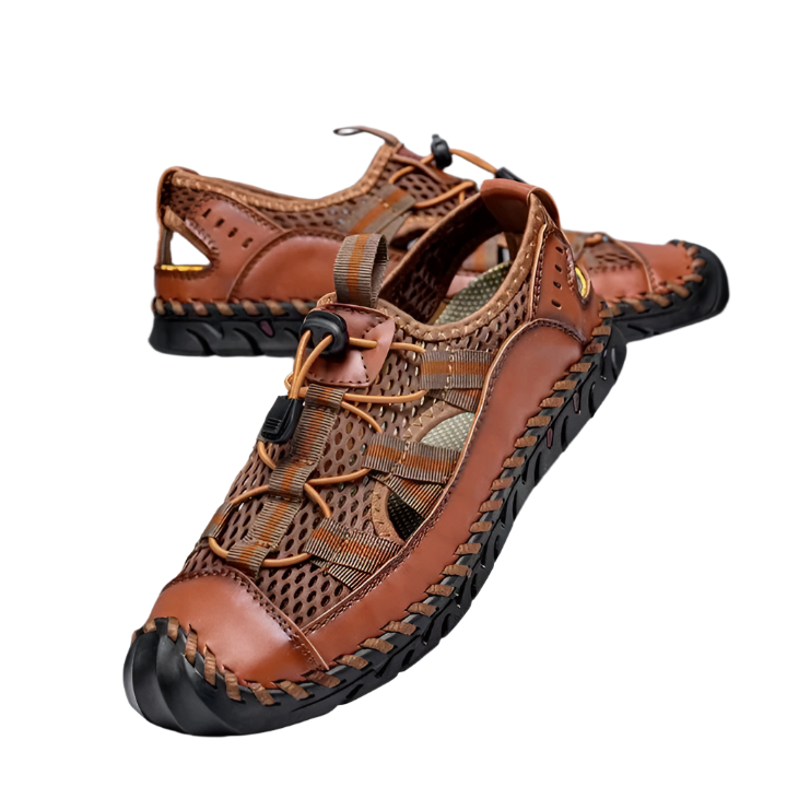 AntonTrek - Sandales robustes avec détails en mesh et coutures