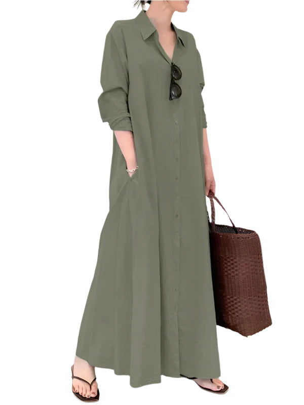 Robe Maxi Livia pour Femmes – Élégante Robe Longue avec Silhouette A-line