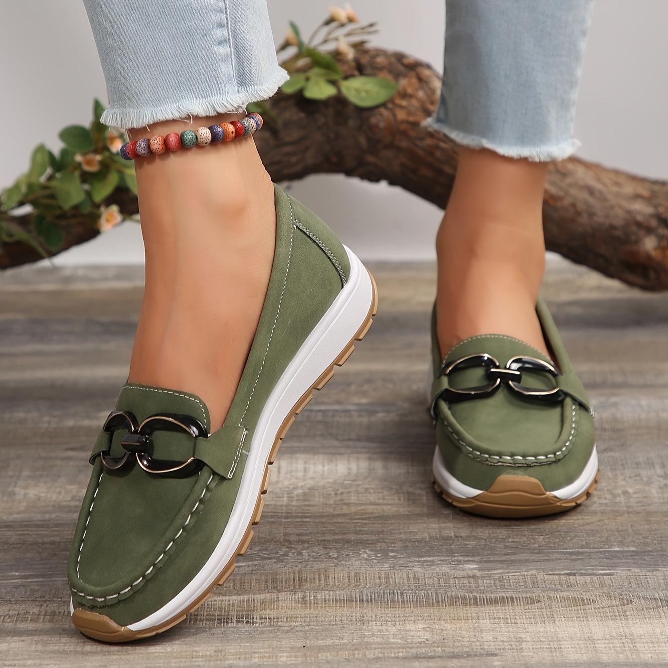 Bettina - Baskets confortables antidérapantes avec boucle