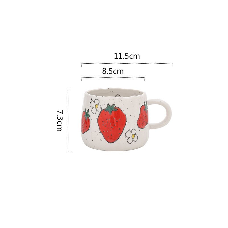 FruitiSip - Tasse en céramique vivante avec un art fruité ludique