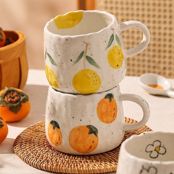 FruitiSip - Tasse en céramique vivante avec un art fruité ludique
