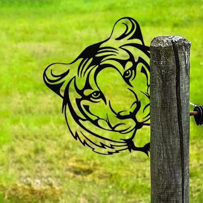 WildPost - Bordures de clôture en métal dyresilhuet