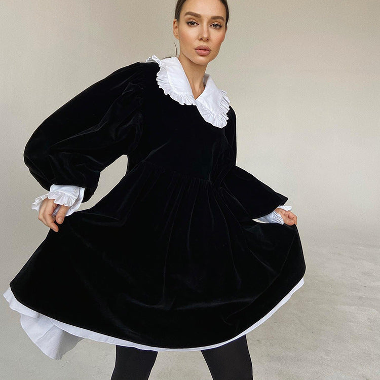 Lolita - Robe de mode à col de poupée français luxueux