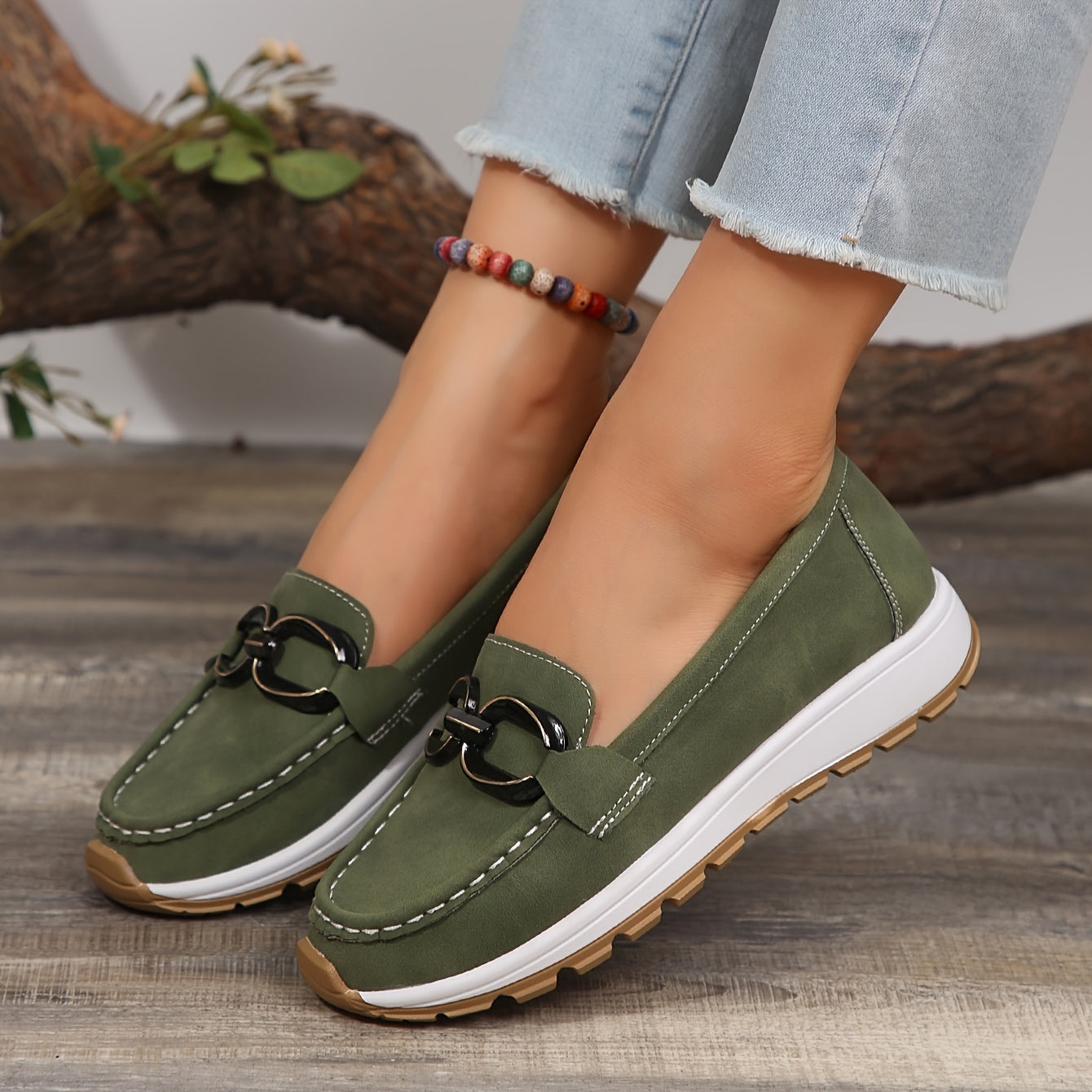 Bettina - Baskets confortables antidérapantes avec boucle