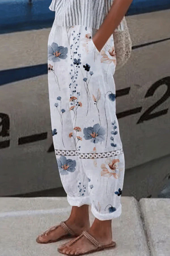 Eliza - Pantalon large imprimé et confortable