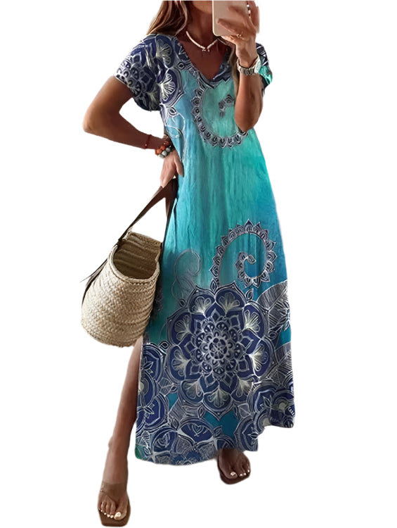 Robe Imprimée Liva Lang pour Femmes – Robe Élégante avec Motif et Coupe Légère