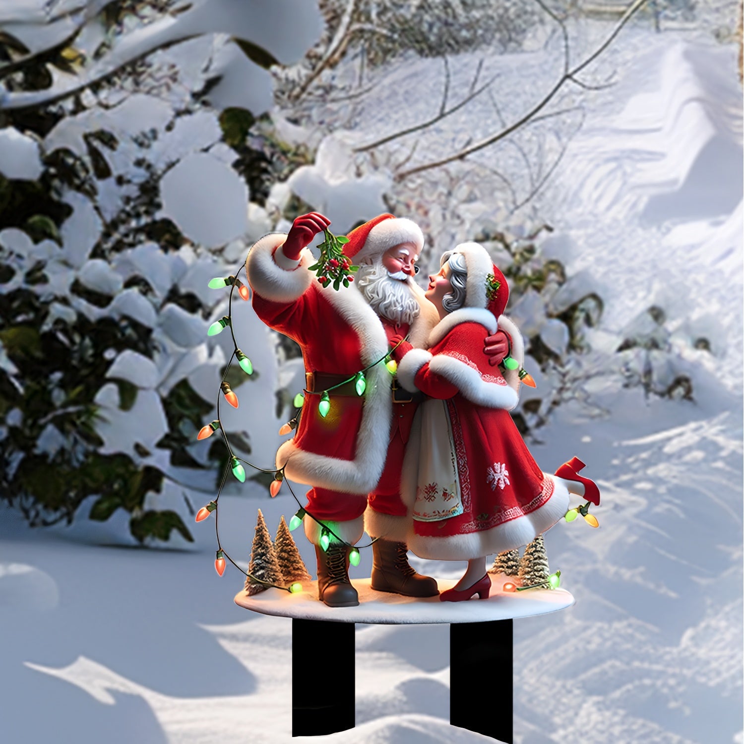 Figurines de Noël Illuminées | Monsieur et Madame Noël