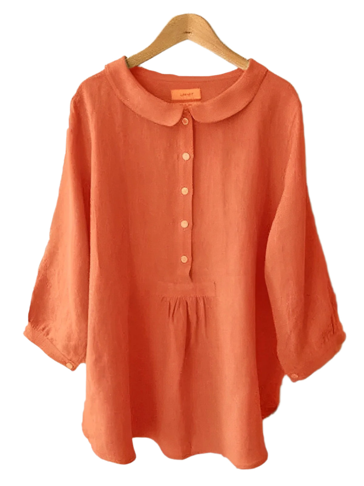 Jenikka - Blouse en lin légère avec manches et col classique