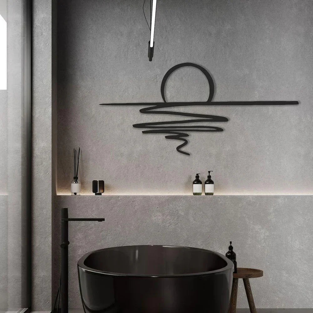 CurlMist - Art mural moderne minimaliste