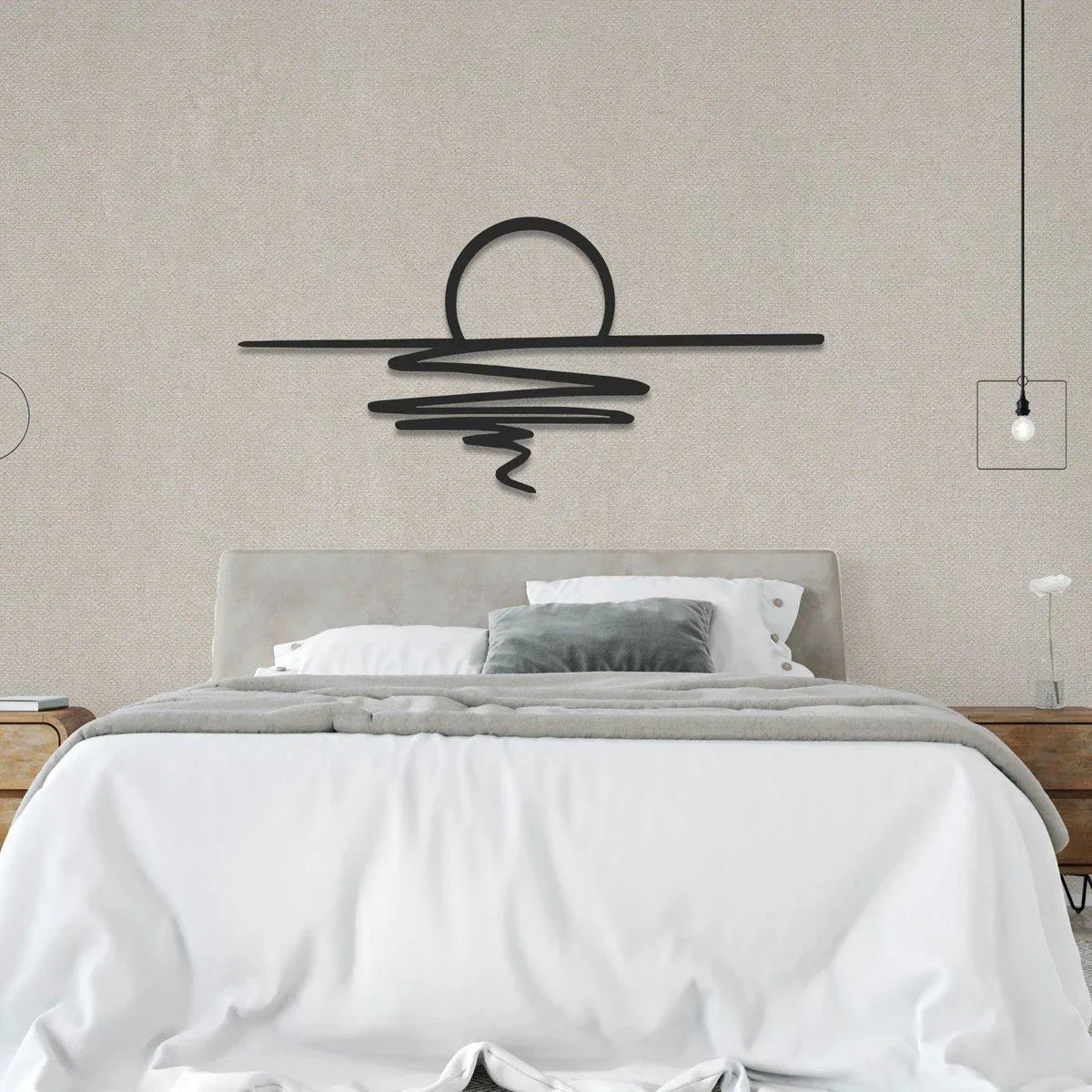 CurlMist - Art mural moderne minimaliste