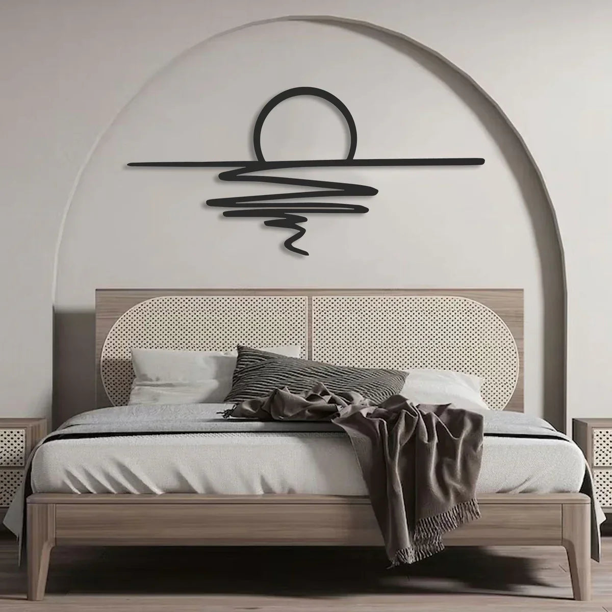 CurlMist - Art mural moderne minimaliste