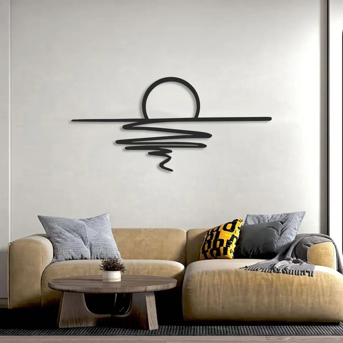 CurlMist - Art mural moderne minimaliste