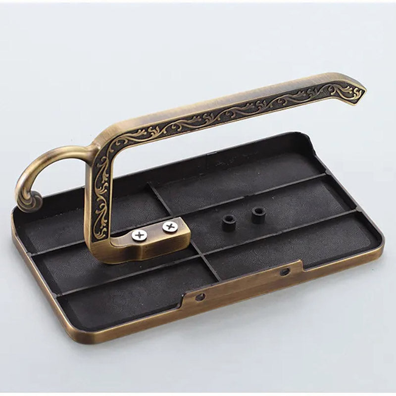RegalHold - Support de papier toilette de style antique avec étagère