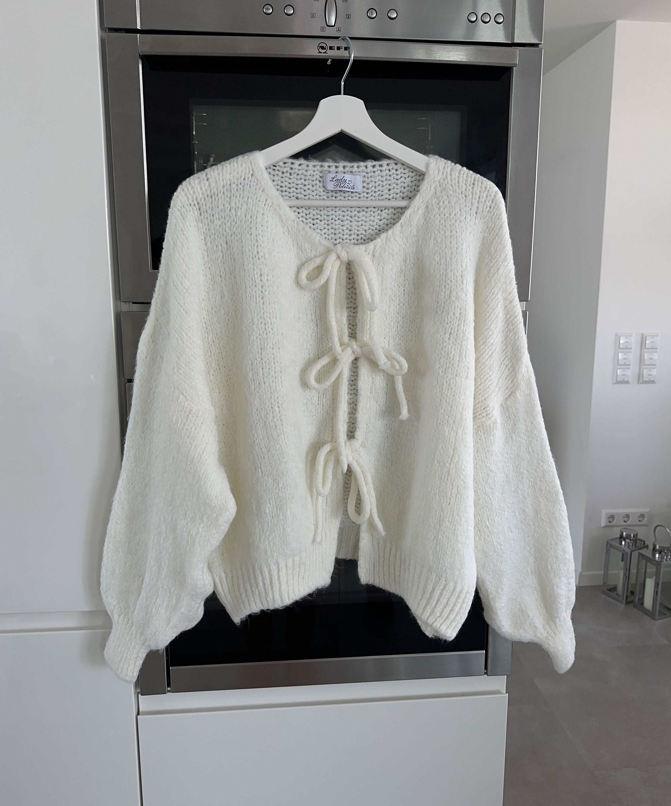 Veste en tricot blanc Shayne - Maille chic