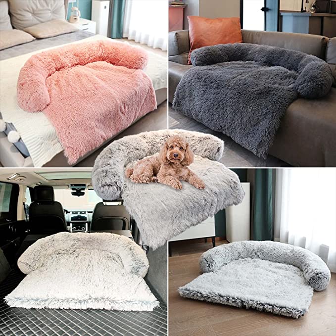 SnuggleNest - Canapé-lit en peluche pour animaux de compagnie pour un confort et une détente ultimes