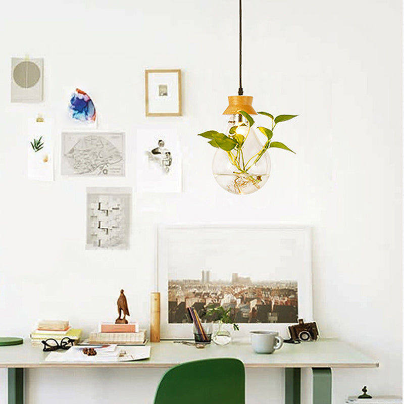 FloraGlow Lampe Suspendue – Éclairage Élégant avec Support de Plante Intégré