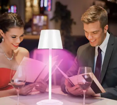 Glow Ease | Lampe de table dimmable sans fil avec contrôle tactile