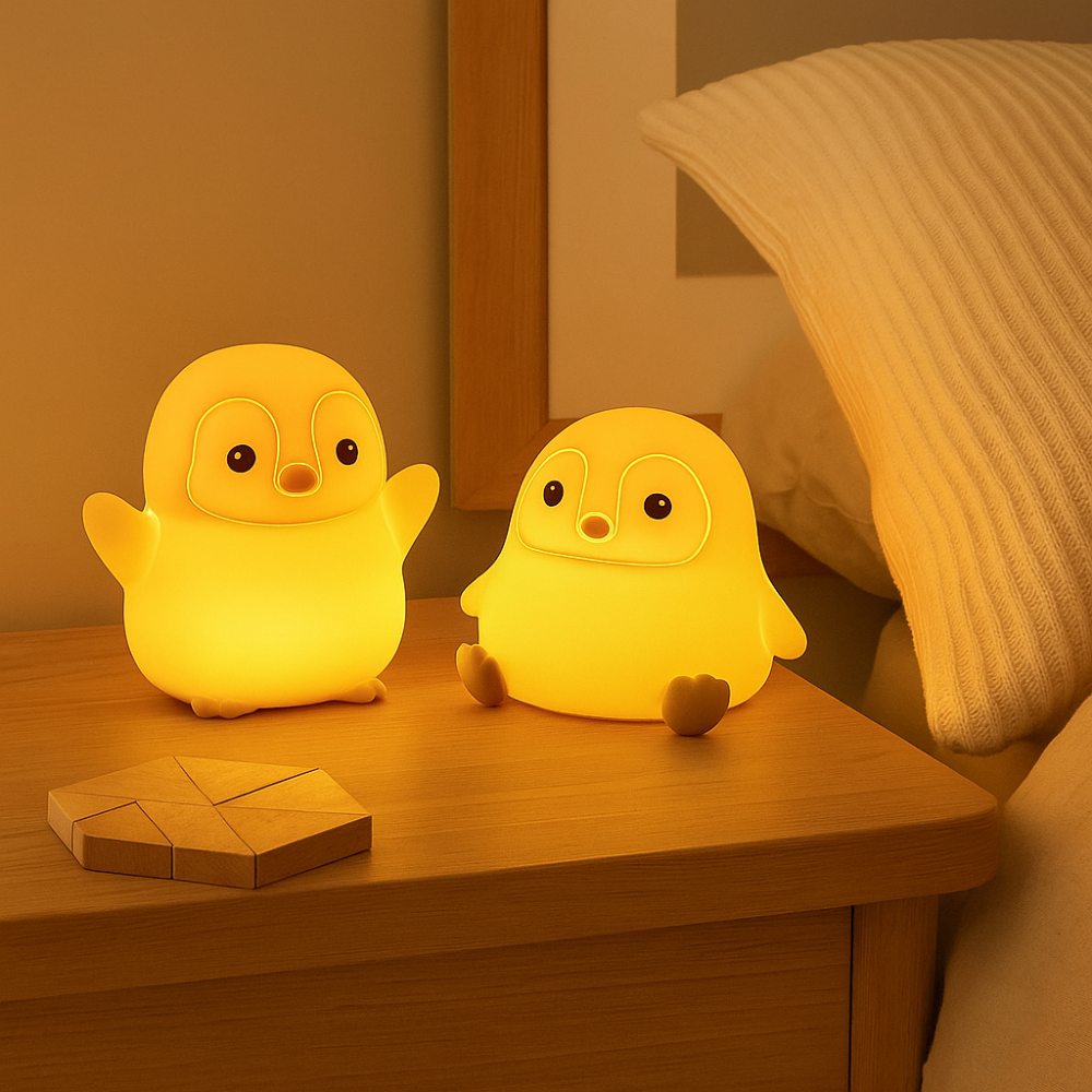 Lampe de nuit LED Penguin ArcticGlow – Lumière douce changeante pour une ambiance chaleureuse