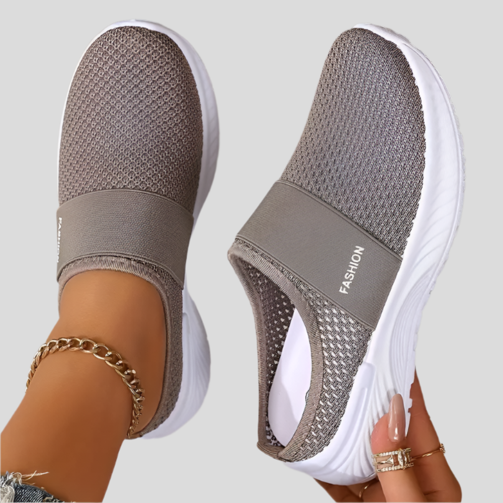 Mules pour femmes à enfiler – Tige en mesh respirant, semelle intérieure rembourrée et semelle en caoutchouc résistante