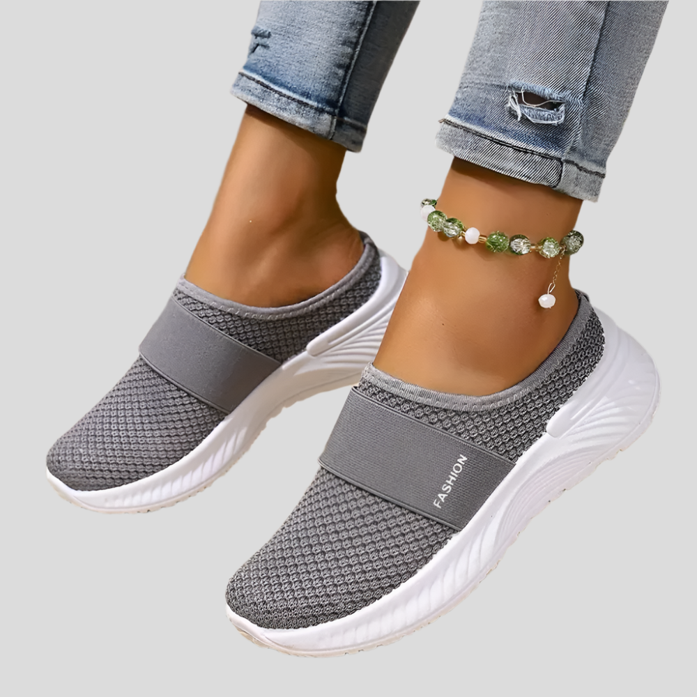 Mules pour femmes à enfiler – Tige en mesh respirant, semelle intérieure rembourrée et semelle en caoutchouc résistante