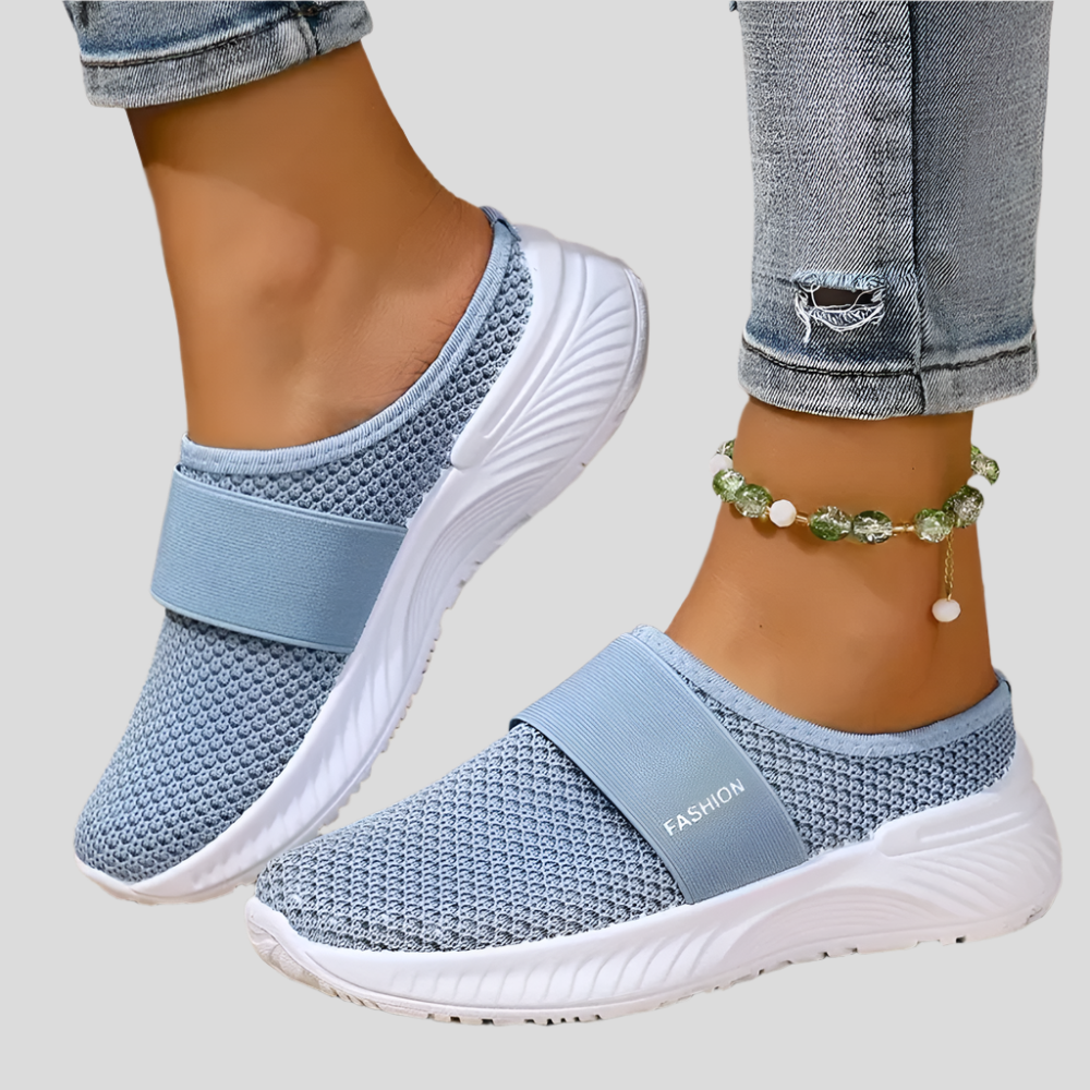 Mules pour femmes à enfiler – Tige en mesh respirant, semelle intérieure rembourrée et semelle en caoutchouc résistante