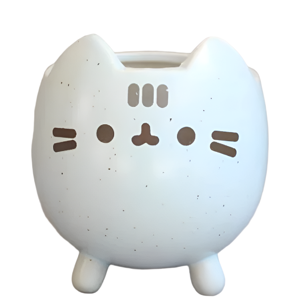 WhiskerBloom - Pot de fleurs ludique en forme de chat pour plantes grasses