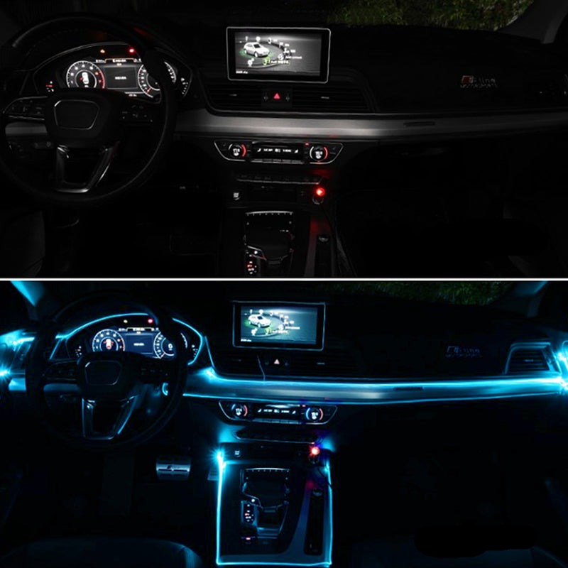 Bande LED RGB flexible pour intérieur de voiture avec capteur de musique et télécommande