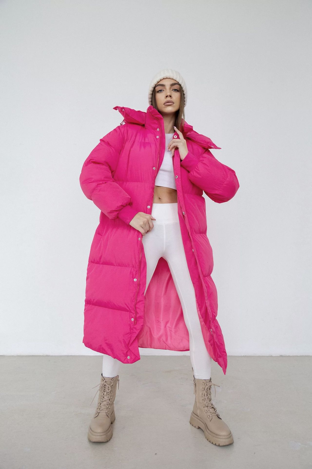 Izabela - Doudoune longue oversize avec capuche
