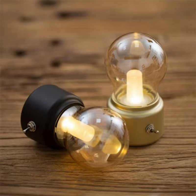 VintageGlow - Lampe de nuit industrielle sans fil