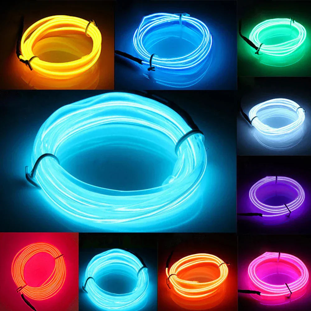 Bande LED RGB flexible pour intérieur de voiture avec capteur de musique et télécommande