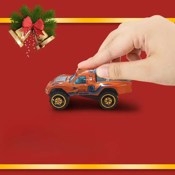 Ensemble de 24 pièces de calendrier de l'Avent pour cadeaux de Noël, modèle en alliage, voiture diecast