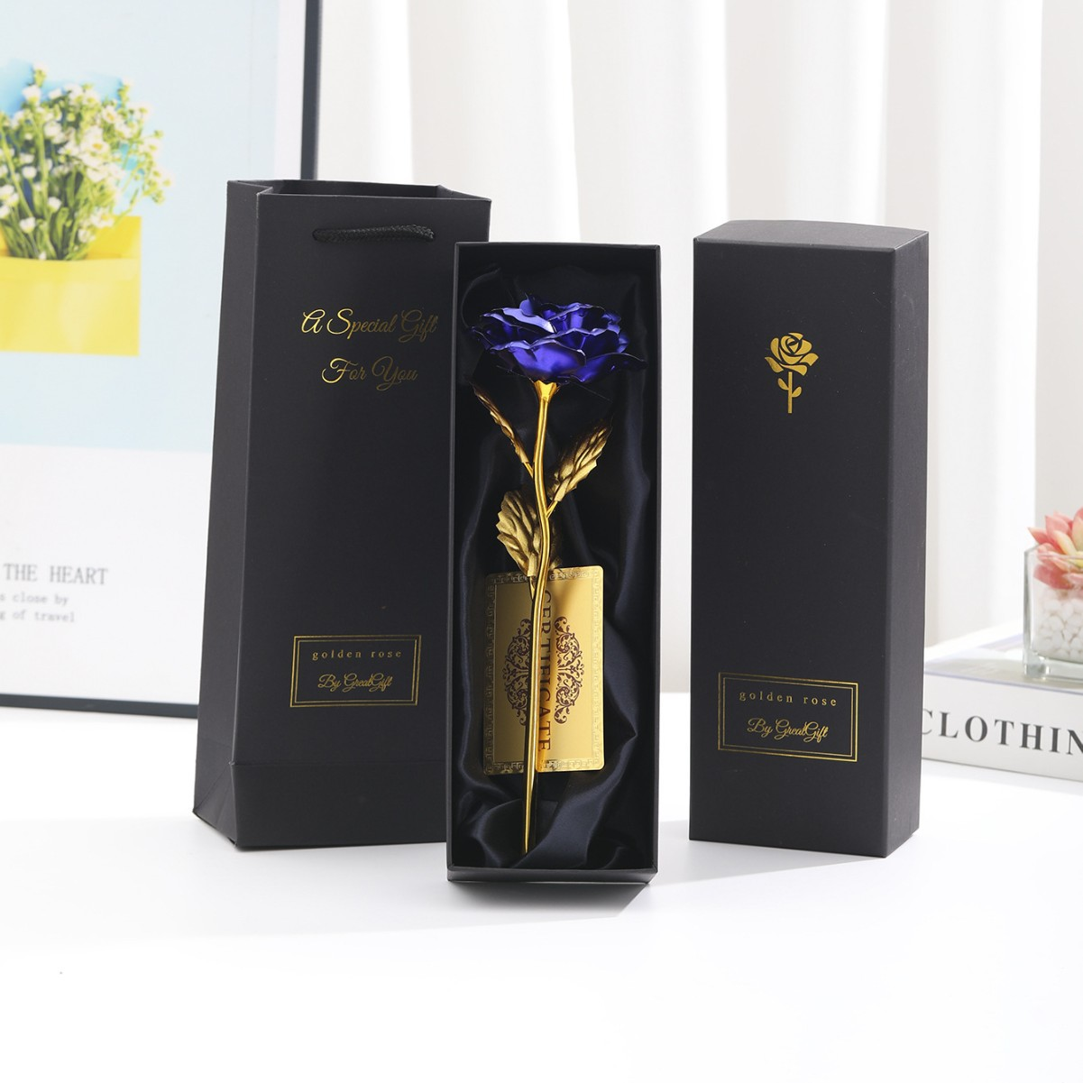 Aurelia 24K Doré Rose – Un Cadeau Intemporel dans un Coffret Cadeau Luxueux