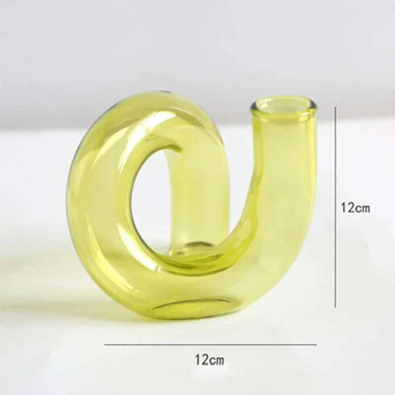 Vase en Verre Vintage avec Design sur Pied BloomGlass