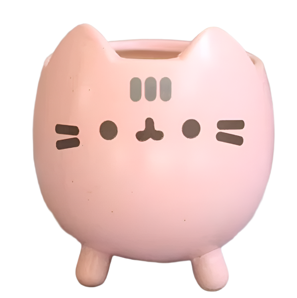 WhiskerBloom - Pot de fleurs ludique en forme de chat pour plantes grasses