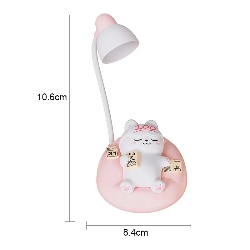 LumaKitty Douce lampe LED Chat-nuit – Lampe de lit rechargeable par USB