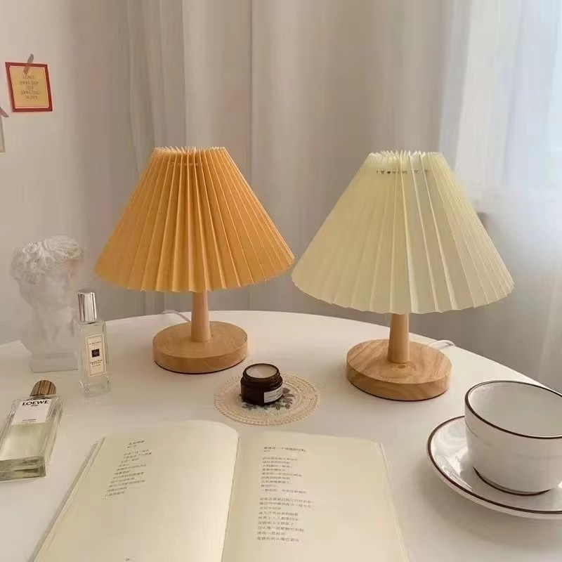 NordicEase lampe de chevet plissée – Design scandinave avec une touche naturelle