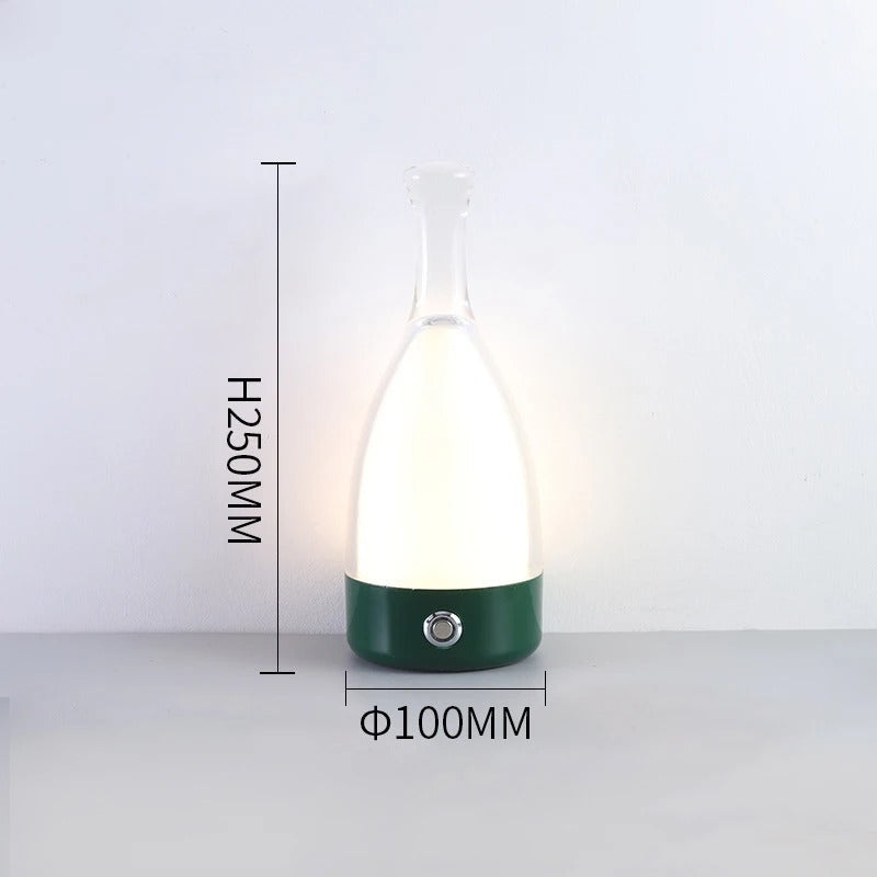 LuminaBottle - Lampe de table en forme de bouteille avec chargeur USB