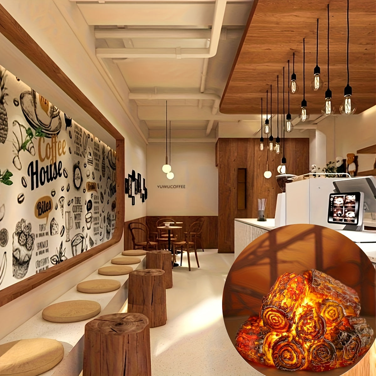 Lampe boule LED GlowFlame – Effet de flamme réaliste pour un éclairage chaleureux