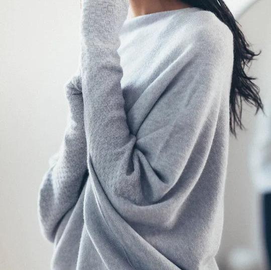 Larina - Sweater surdimensionné drapé avec col rond