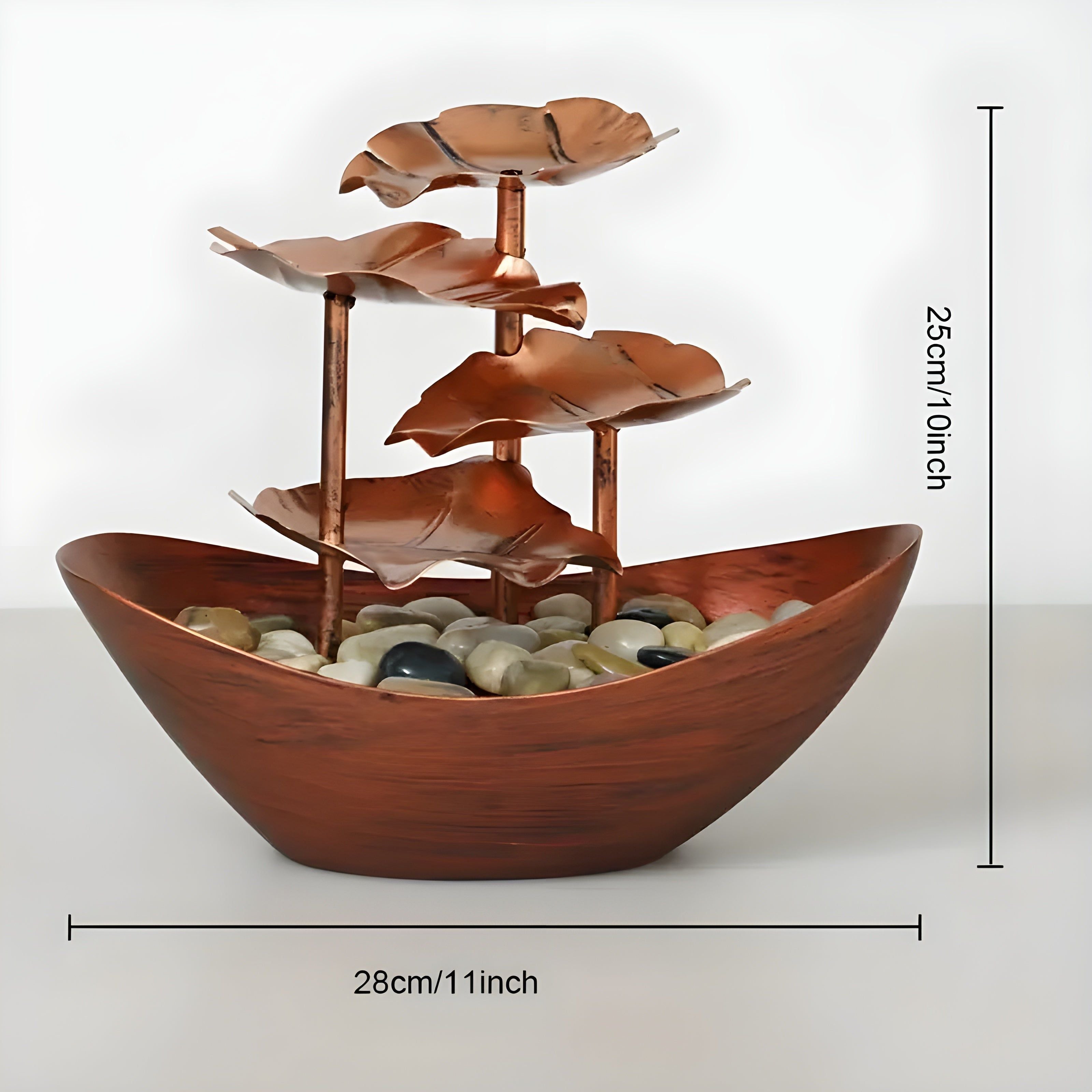 Fontaine décorative LED inspirée des feuilles