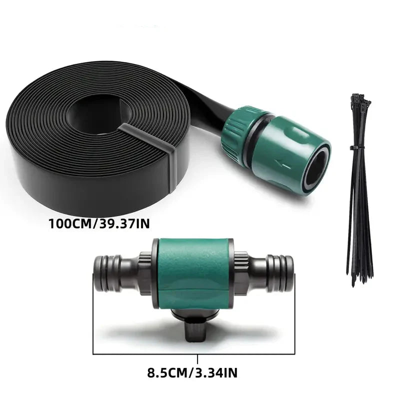Système d'arrosage universel pour trampoline – Tuyau en PVC noir avec pulvérisateurs pour le rafraîchissement en plein air et le jeu dans le jardin
