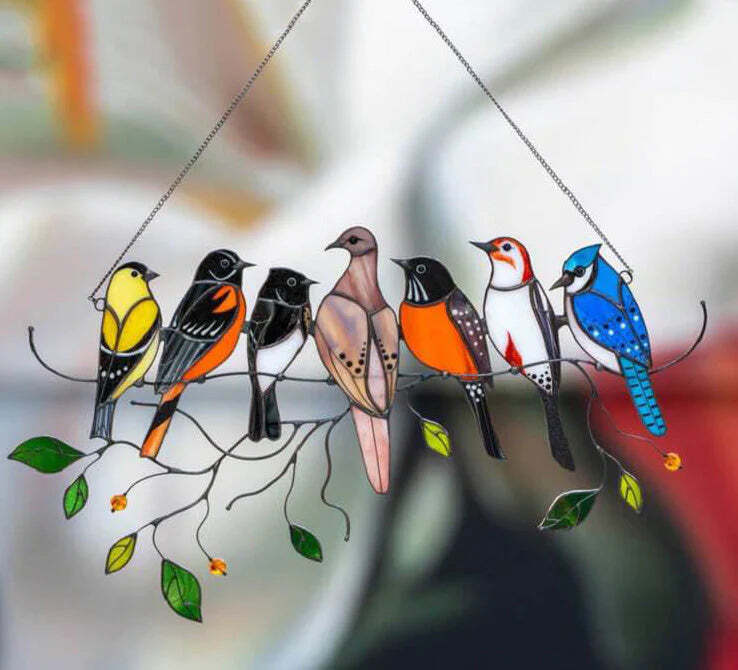 Aurora - Ornement d'oiseau coloré et vibrant
