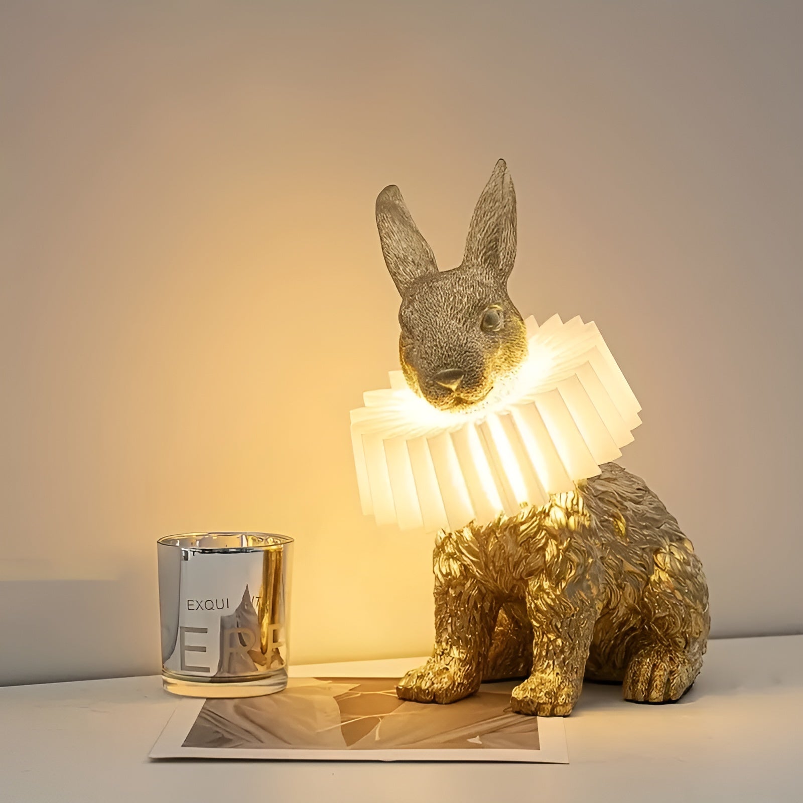 LumiBun – Lampe de table en forme de lapin d'inspiration Art déco