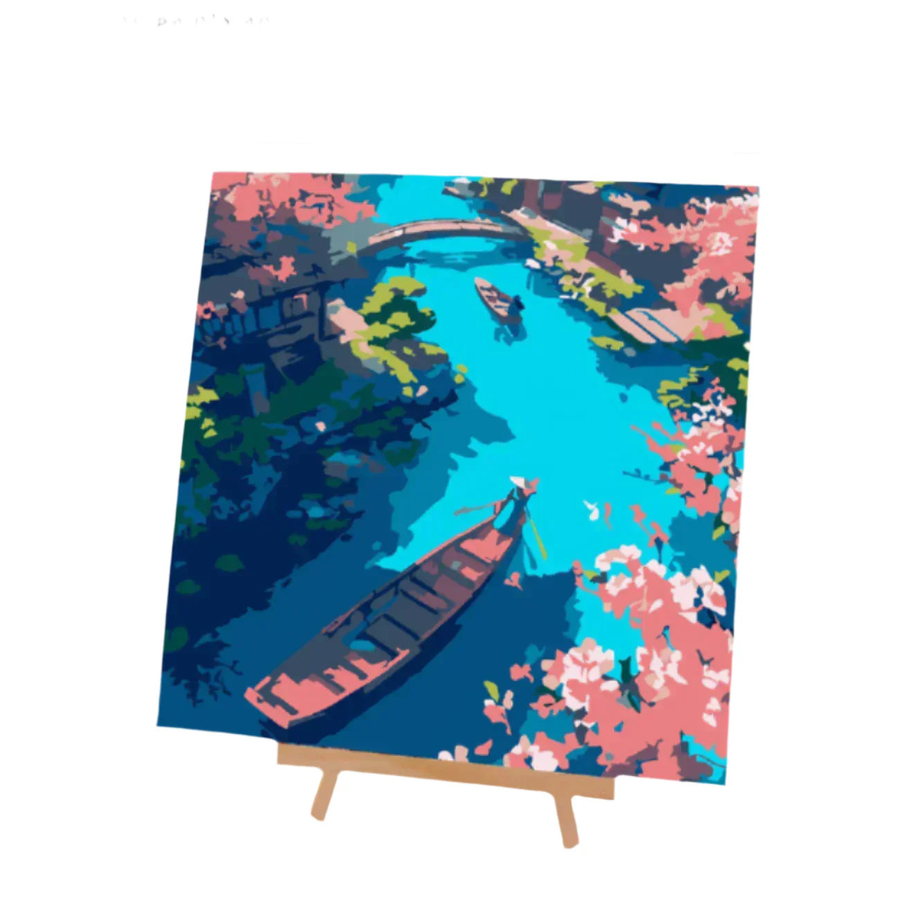 Ensemble de peinture DIY Fredfyldt Landskabs - Art en toile fait main avec pinceaux et peinture