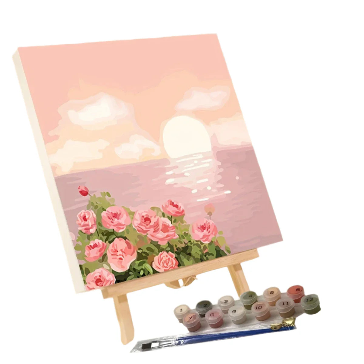 Ensemble de peinture DIY Fredfyldt Landskabs - Art en toile fait main avec pinceaux et peinture