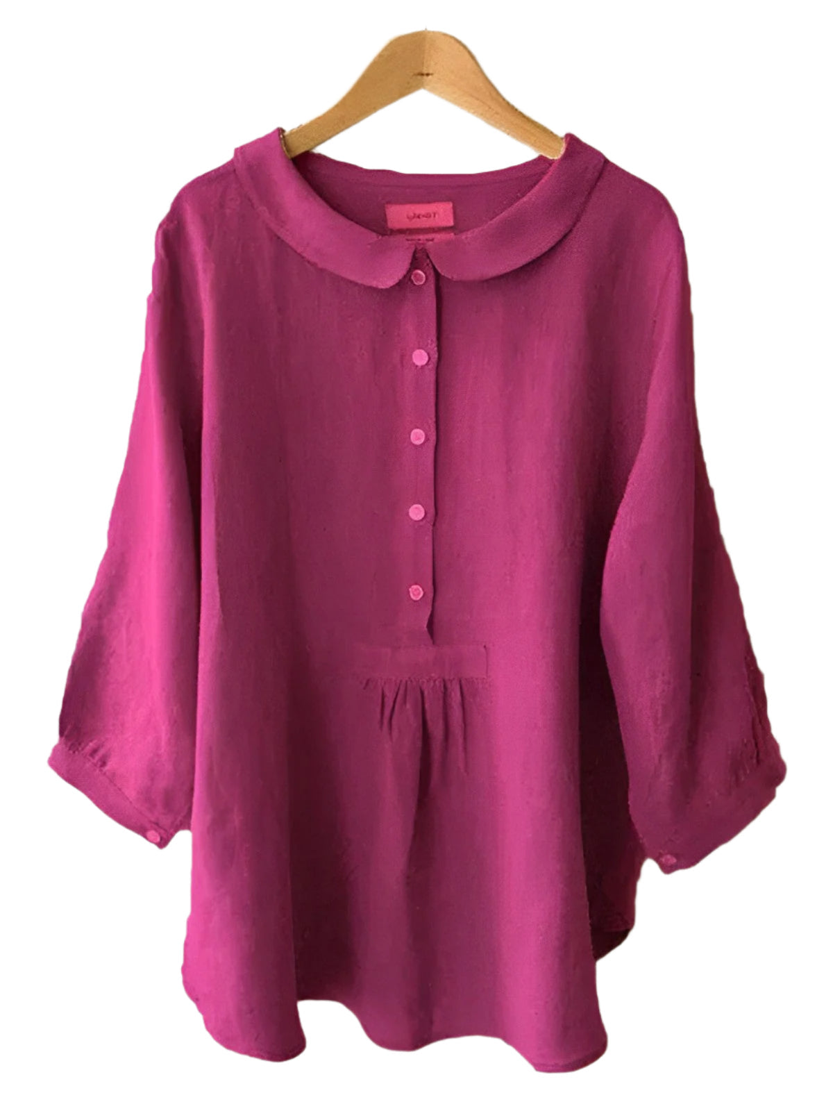 Jenikka - Blouse en lin légère avec manches et col classique