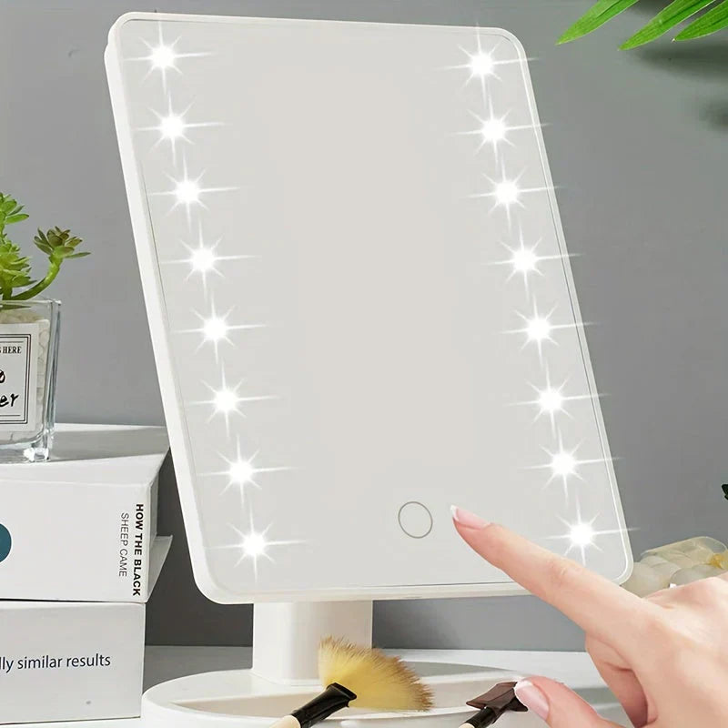 LumiTouch Miroir de Maquillage LED avec Contrôle Tactile – Éclairage Parfait pour un Maquillage Impeccable