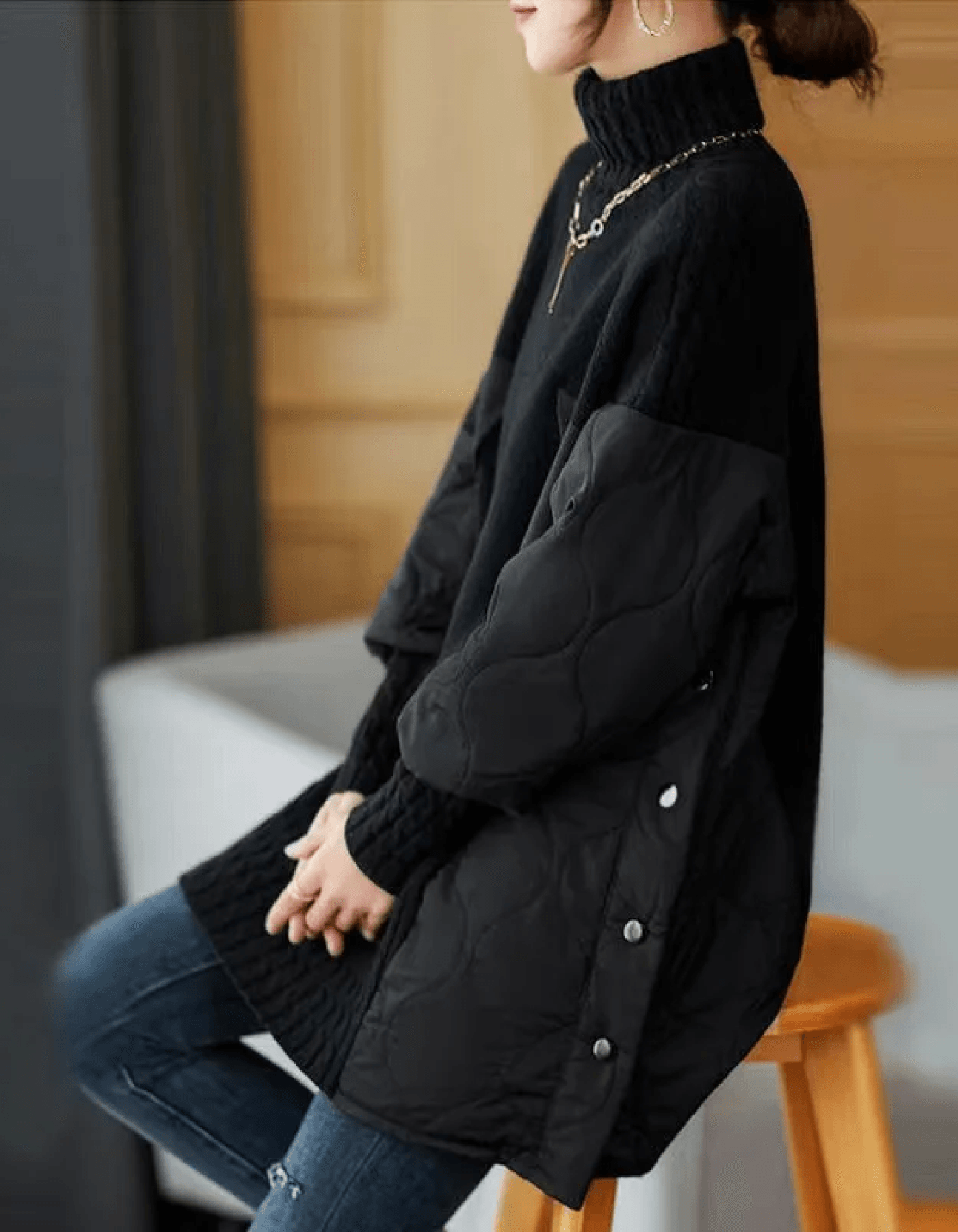 Pull ample col roulé Janine